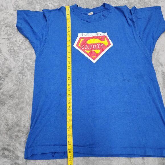 Vtg Grainger Men's Blue T-Shirt XL "Profit From safety" - Picture 10 of 14